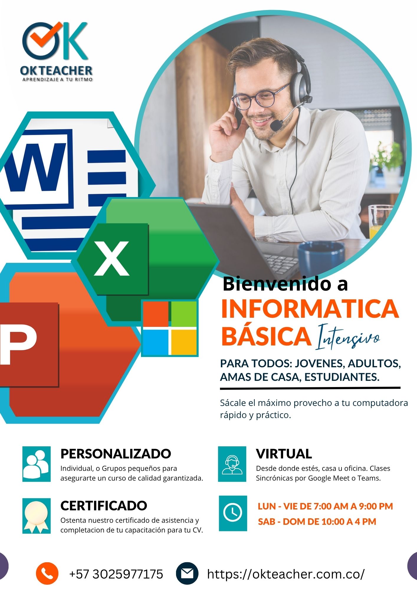 Informatica Plus | Office ( WOrd, Excel, Powerpint), Canva, Google, Chatgpt